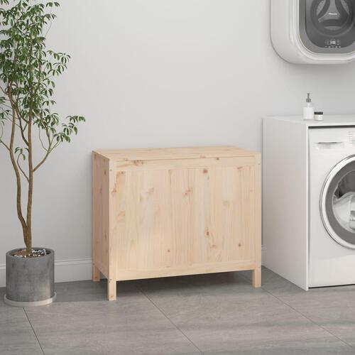 Vasketøjskurv 88,5x44x76 cm massivt fyrretræ