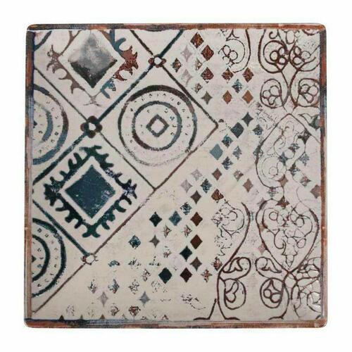 Flad Plade La Mediterránea Grecia Porcelæn 24 x 24 x 2 cm (6 enheder)