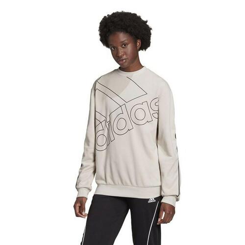 Sweaters uden Hætte til Kvinder Adidas Giant Logo Beige XS