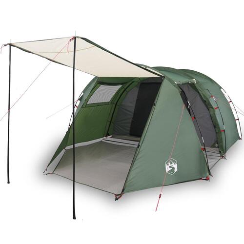 4-personers campingtelt vandafvisende grøn
