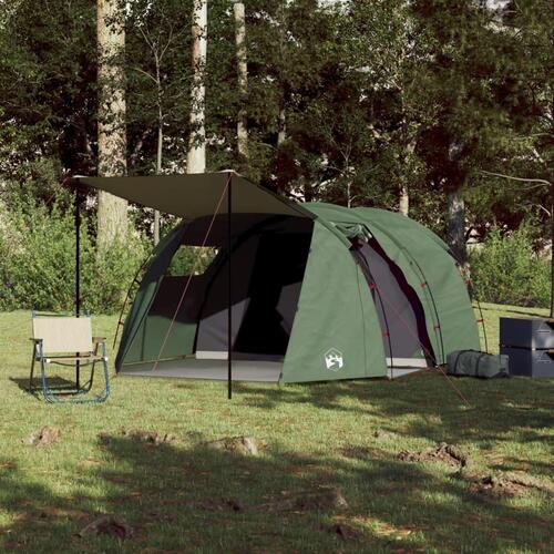 4-personers campingtelt vandafvisende grøn