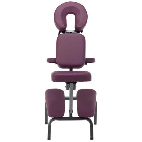 Massagestol kunstlæder bordeauxfarvet 122 x 81 x 48 cm