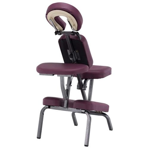 Massagestol kunstlæder bordeauxfarvet 122 x 81 x 48 cm