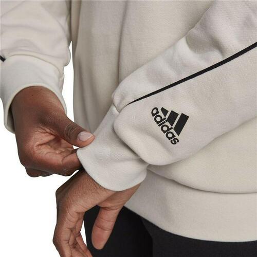 Sweaters uden Hætte til Kvinder Adidas Giant Logo Beige XS