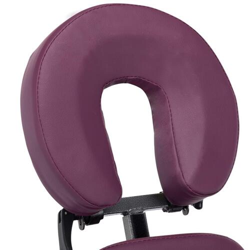 Massagestol kunstlæder bordeauxfarvet 122 x 81 x 48 cm