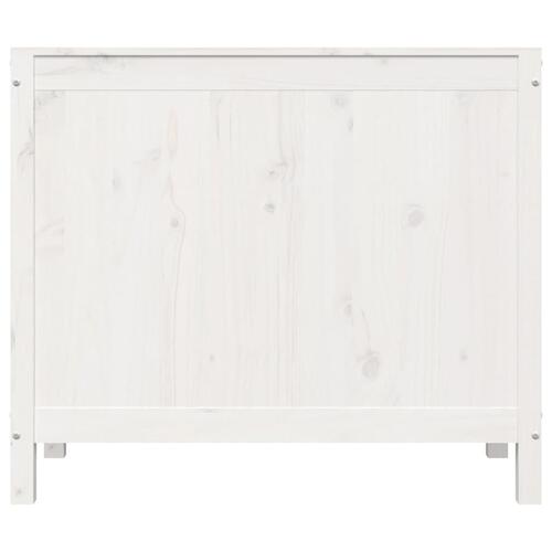 Vasketøjskurv 88,5x44x76 cm massivt fyrretræ hvid