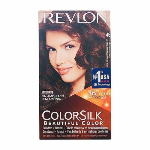 Farve uden Ammoniak Colorsilk Revlon 26889 Gylden Kastanje Kobber (1 enheder)