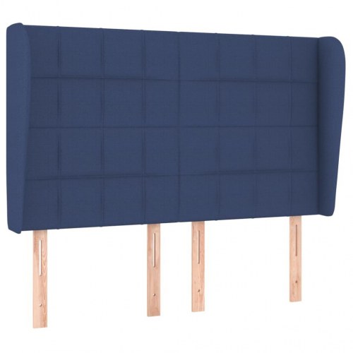 Kontinentalseng med madras 140x190 cm - stof, blå