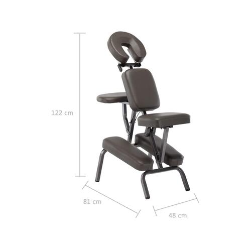 Massagestol 122 x 81 x 48 cm kunstlæder antracitgrå
