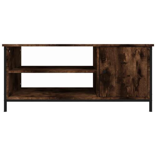 Tv-bord 100x40x45 cm konstrueret træ røget egetræsfarve