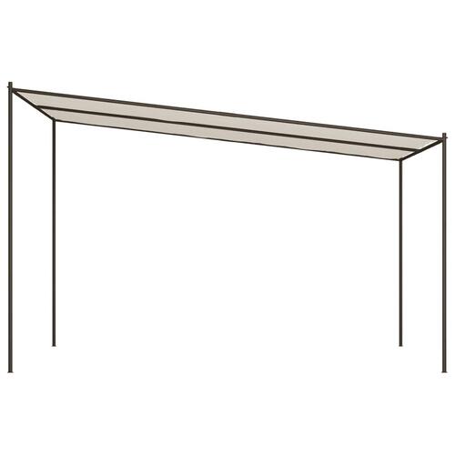 Pavillon 4x4 m 180 g/m² stof og stål hvid