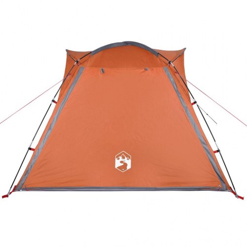 Campingtelt til 4 personer med quick-release - grå og orange