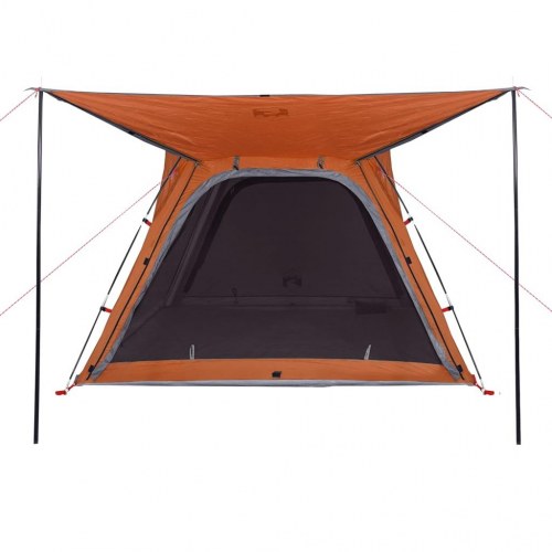 Campingtelt til 4 personer med quick-release - grå og orange