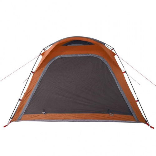 Campingtelt til 4 personer med quick-release - grå og orange