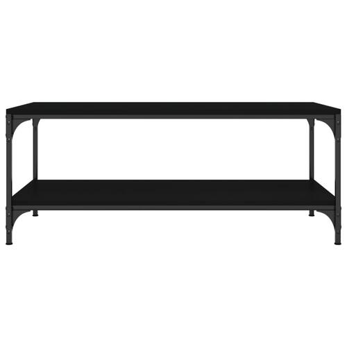 Sofabord 100x50x40 cm konstrueret træ sort