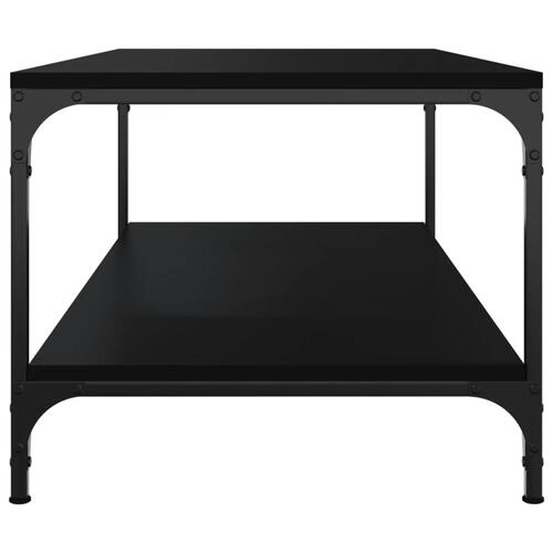 Sofabord 100x50x40 cm konstrueret træ sort