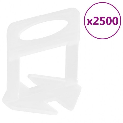 Nivelleringsklips til fliser - 2500 stk., 1,5 mm, transparent