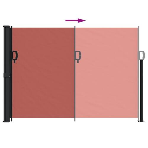 Sammenrullelig sidemarkise 140x600 cm terrakotta