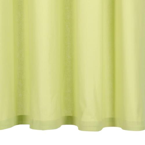 Gardiner med metalringe 2 stk. 140 x 175 cm bomuld grøn