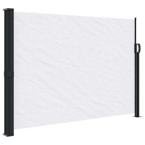 Sammenrullelig sidemarkise 140x500 cm hvid