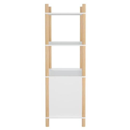 Højskab 80x40x121 cm konstrueret træ hvid