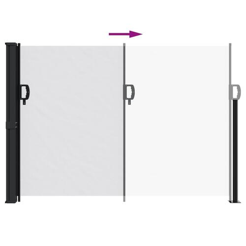 Sammenrullelig sidemarkise 140x500 cm hvid