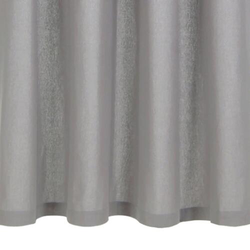 Gardiner med metalringe 2 stk. 140 x 175 cm bomuld grå