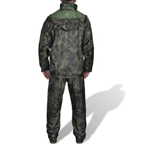 Mænds Camo tryk 2-delt regn kulør med hætte L