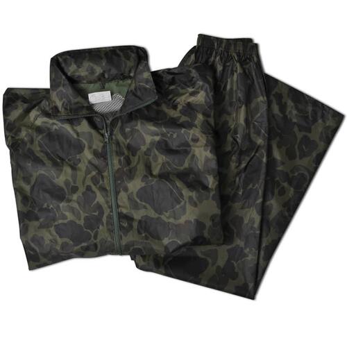 Mænds Camo tryk 2-delt regn kulør med hætte L