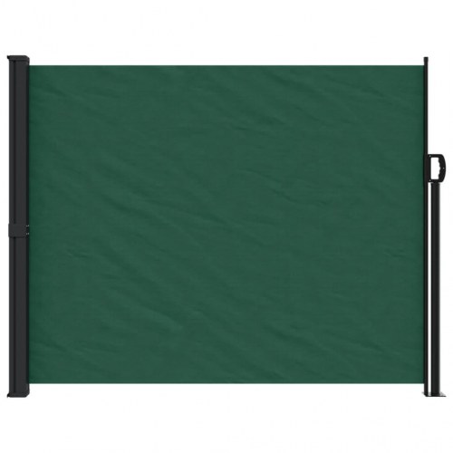 Sammenrullelig sidemarkise 160×600 cm - mørkegrøn privatlivsskærm