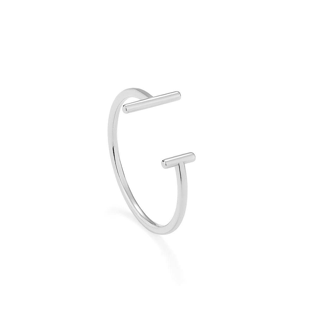 Radiant dame-ring i rustfrit stål - størrelse 14, grå