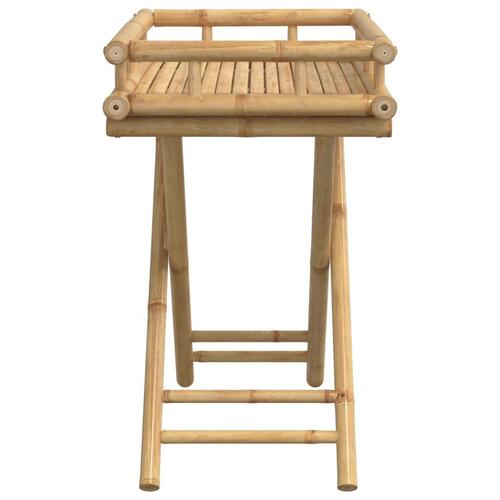 Foldbart bakkebord 60x40x68 cm bambus