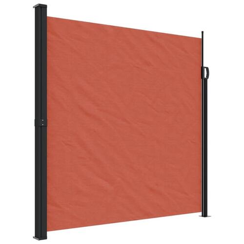 Sammenrullelig sidemarkise 200x600 cm terrakotta
