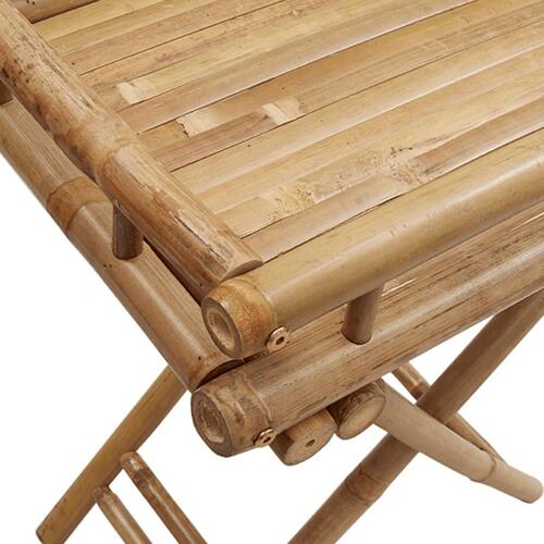 Foldbart bakkebord 60x40x68 cm bambus