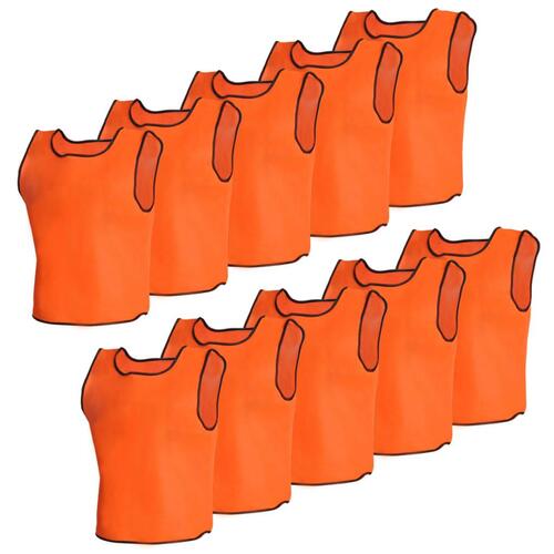 10 stk Orange Sport Bib Senior