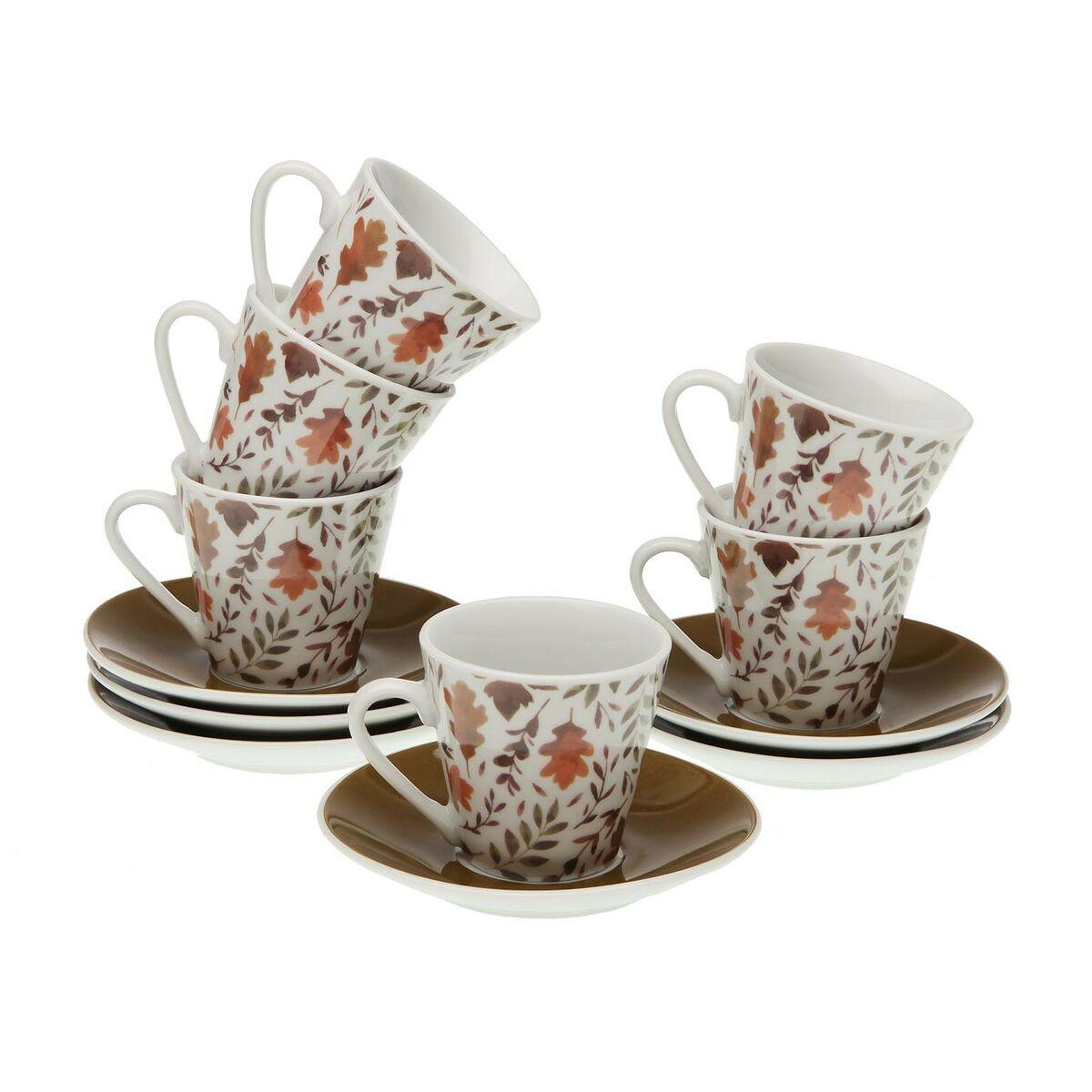 Dele kaffekopsæt Versa Aia Porcelæn (6 Dele)