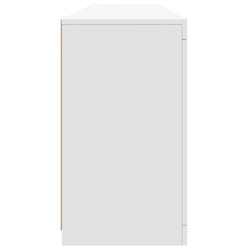 Skænk med LED-lys 162x37x67 cm hvid