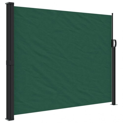 Sammenrullelig sidemarkise 160 × 500 cm - mørkegrøn