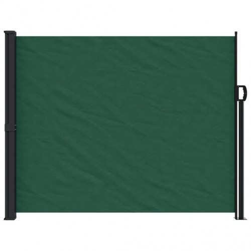 Sammenrullelig sidemarkise 160 × 500 cm - mørkegrøn