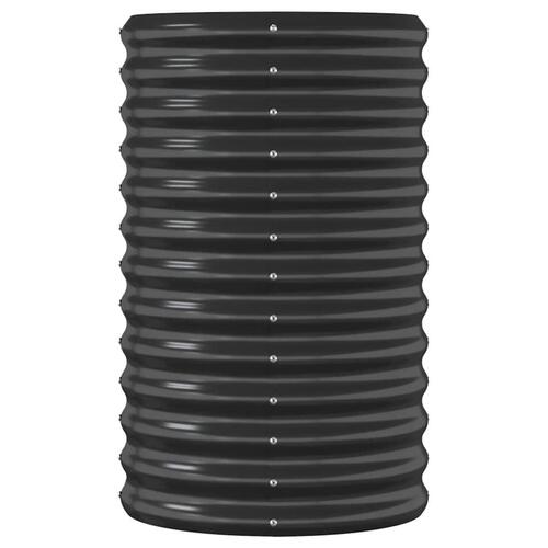 Plantekasse 114x40x68 cm pulverlakeret stål antracitgrå
