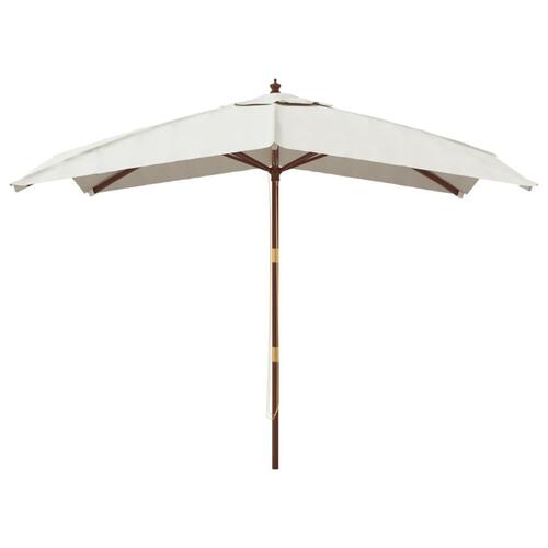 Haveparasol med træstang 300x300x273 cm sandfarvet