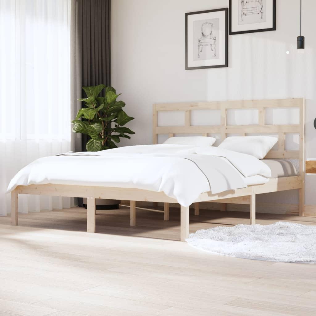 Sengeramme 160x200 cm massivt fyrretræ