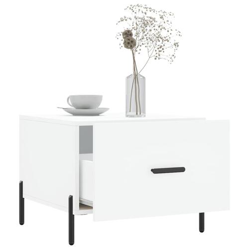 Sofaborde 2 stk. 50x50x40 cm konstrueret træ hvid