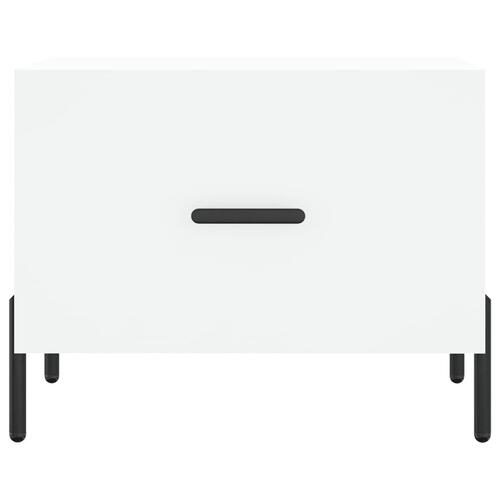 Sofaborde 2 stk. 50x50x40 cm konstrueret træ hvid