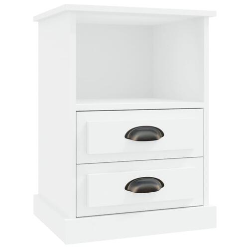 Sengeborde 2 stk. 43x36x60 cm hvid