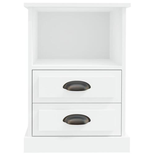 Sengeborde 2 stk. 43x36x60 cm hvid