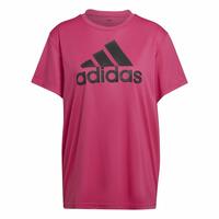 Kortærmet T-shirt til Kvinder Adidas Boyfriend Sport Mørk pink S