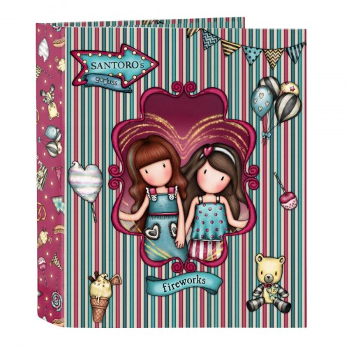 Ringbind A4 Gorjuss Fireworks - rødbrun, 27 × 33 × 6 cm