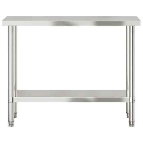 Arbejdsbord til køkken 110x55x85 cm rustfrit stål