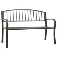 Havebænk 120 cm stål grå